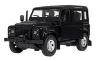 Zabawki zdalnie sterowane - Land Rover Defender czarny RASTAR model 1:14 Zdalnie sterowanie auto + Pilot 2,4 GHz + Ręcznie otwierane drzwi - miniaturka - grafika 1