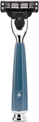 Maszynki do golenia i wkłady - Muhle Rytmo maszynka na wkłady Gillete mach3 w kolorze niebieskiej stali (R228M3) - miniaturka - grafika 1