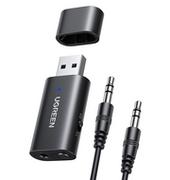 Adaptery i przejściówki - UGREEN Adapter Audio UGREEN CM523, USB-A do Jack 3,5mm, Bluetooth 5.1 (czarny) 60300 - miniaturka - grafika 1