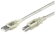 Kable USB - Kabel USB MicroConnect USB2.0 A-B 1m M-M Transparent USBAB1T - miniaturka - grafika 1