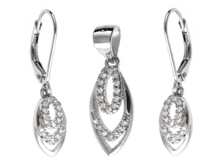 KOMPLET WISZĄCE ŁEZKI z0643 - 3g.