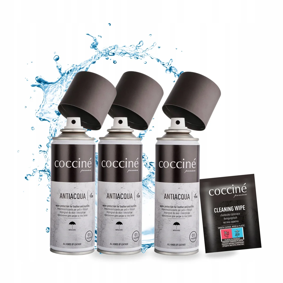 Chusteczka do Skóry Nawilżana z Impregnatem Antiacqua x3 do Butów