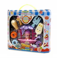 Zabawy w naśladowanie dorosłych - Wózek Ze Słodyczami Mini Lodziarnia Sklep - miniaturka - grafika 1