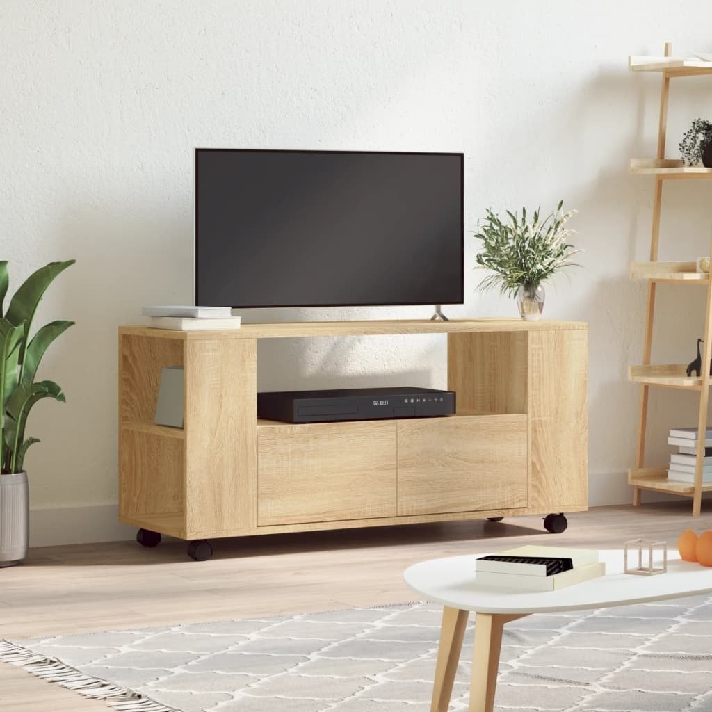vidaXL Szafka pod TV dąb sonoma 102x34,5x43 cm materiał drewnopochodny