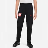 Dresy męskie - Spodnie Nike Polska Strike Jr DM9600 010 czarny M - miniaturka - grafika 1