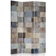 Parawany - Parawan pokojowy FEEBY, Marmurowe cegły, Obrotowy 110x170cm 3-częściowy - miniaturka - grafika 1