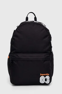 Superdry plecak damski kolor czarny duży z nadrukiem - Plecaki - miniaturka - grafika 1