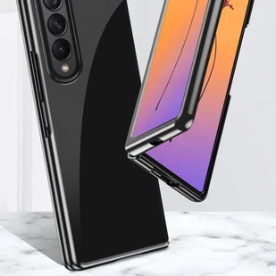 Plating Case etui Samsung Galaxy Z Fold 4 pokrowiec z metaliczną ramką niebieskie - Etui i futerały do telefonów - miniaturka - grafika 2