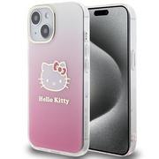 Etui i futerały do telefonów - Etui HELLO KITTY IML Gradient do Apple iPhone 15 Różowy - miniaturka - grafika 1