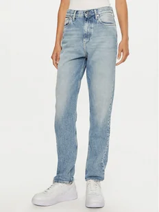 Calvin Klein Jeans Jeansy J20J224008 Niebieski Authentic Straight Fit - Spodnie damskie - miniaturka - grafika 1