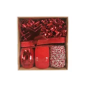 Opakowania i torebki na prezenty - Zestaw do pakowania czerwony - miniaturka - grafika 1