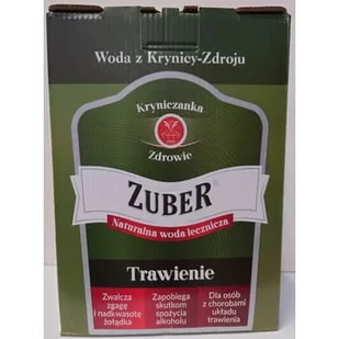 Kryniczanka Zuber Naturalna woda lecznicza Trawienie 3 l - Woda - miniaturka - grafika 1