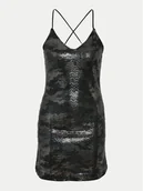 Sukienki - Noisy May Sukienka koktajlowa Shimmer 27032000 Czarny Slim Fit - miniaturka - grafika 1