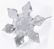 Półfabrykaty do biżuterii - Korale akrylowe Śnieżynka (2szt) Przeźroczyste - miniaturka - grafika 1