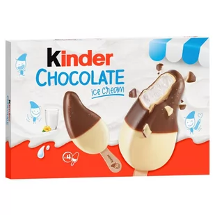 Kinder Chocolate Lody mleczne z polewa mleczno-czekoladową 152 g (4 sztuki) - Lody i desery lodowe - miniaturka - grafika 1