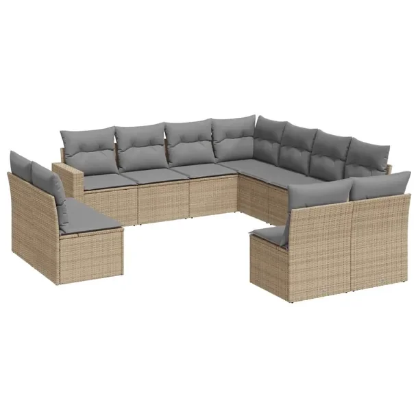 Zestaw mebli ogrodowych rattanowy beżowy 65.5x62x69 cm