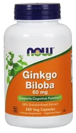 Witaminy i minerały - Now Foods NOW Ginkgo Biloba 60mg 240vegcaps - miniaturka - grafika 1
