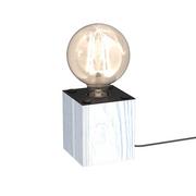 Lampy stojące - Luminex Soder 786 lampa stołowa lampka 1x60W E27 czarna/drewniana - miniaturka - grafika 1