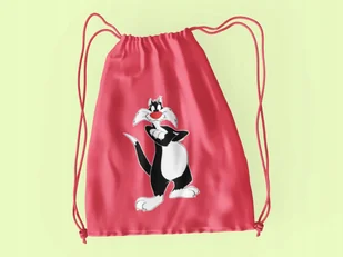 WOREK DO SZKOŁY WF/BUTY KOT SYLWESTER+ IMIĘ - Torby szkolne - miniaturka - grafika 1