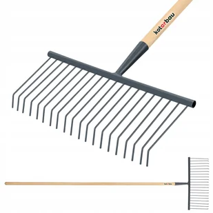 GRABIE DRUCIANE GRABKI OGRODOWE LIŚCI TRAWY GLEBY 20-ZĘBNE 160 MM GRABIENIA - Grabie i motyki GRABIE DRUCIANE GRABKI OGRODOWE LIŚCI TRAWY GLEBY 20-ZĘBNE 160 MM GRABIENIA - Grabie i motyki - miniaturka - grafika 1