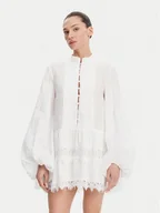 Sukienki - BARDOT Sukienka letnia Antonia Lace Trim 59849DB Biały Relaxed Fit - miniaturka - grafika 1