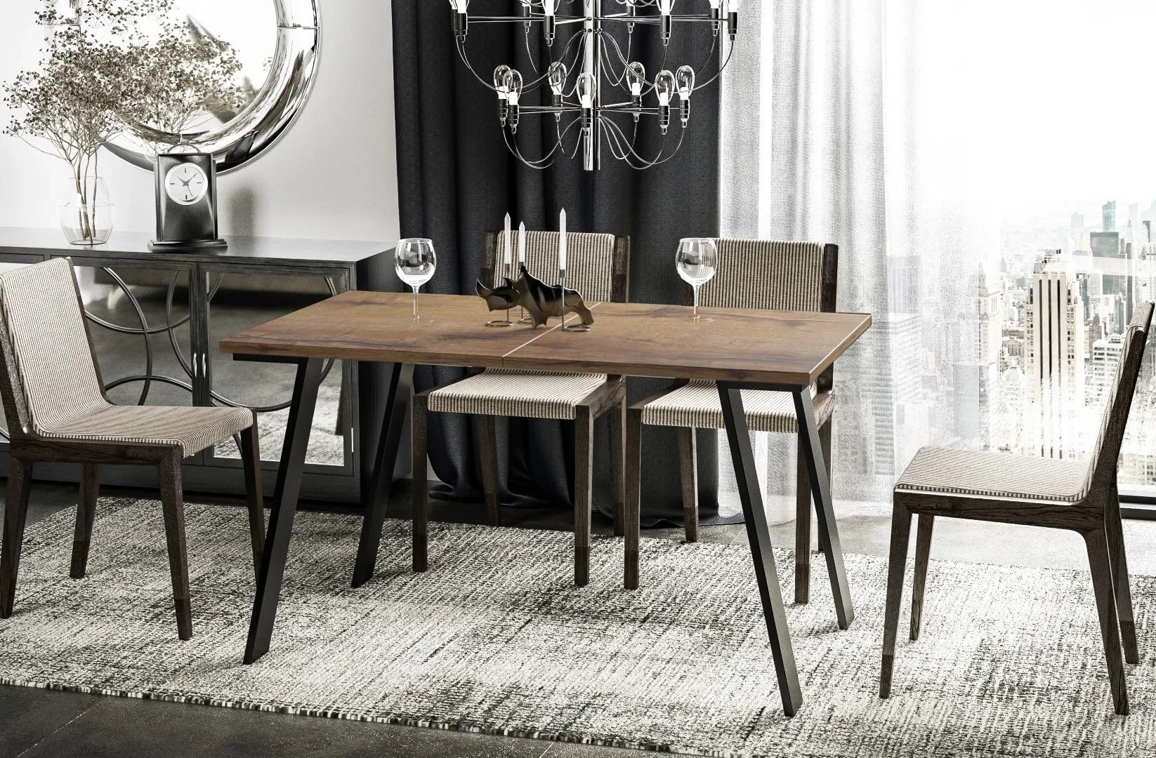 Stół rozkładany LIWIA 130210x80 dąb monastery ENDO