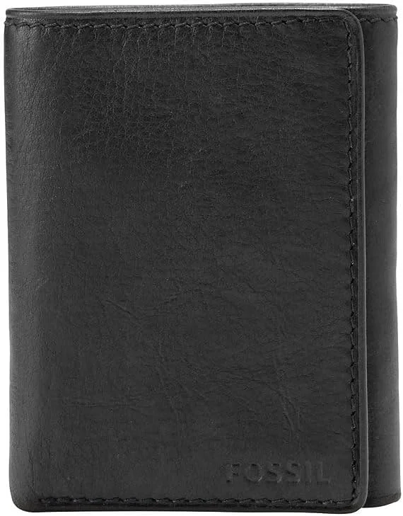 PORTFEL MĘSKI CZARNY SKÓRA TRIFOLD