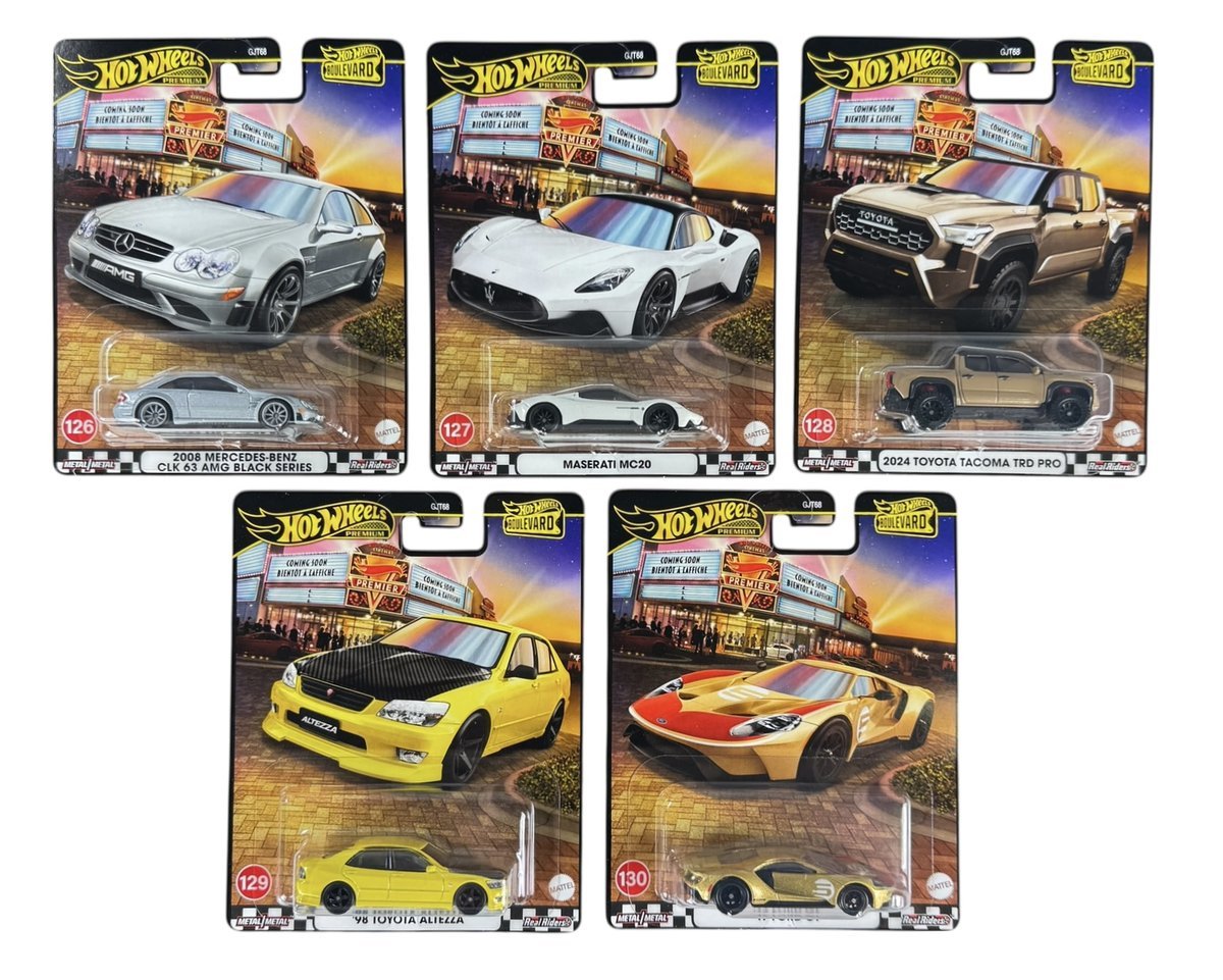HOT WHEELS PREMIUM BOULEVARD 126-130 ZESTAW 5szt GJT68