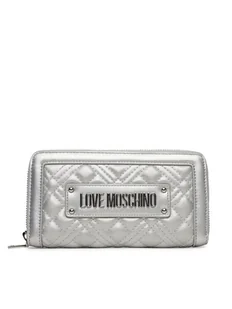 LOVE MOSCHINO Duży Portfel Damski JC5600PP1MLA196B Srebrny - Portfele - miniaturka - grafika 1