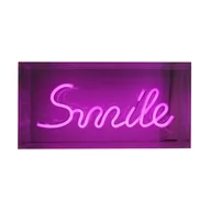 Lampy ścienne - Neon LED napis SMILE FM-NLB46 Zuma Line - miniaturka - grafika 1