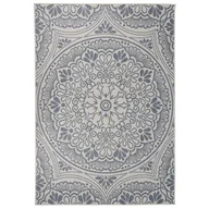 Dywany zewnętrzne - vidaXL Dywan zewnętrzny o płaskim splocie, 160x230 cm, niebieski wzór - miniaturka - grafika 1