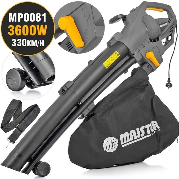 Dmuchawa Elektryczna Odkurzacz Do Liści Ogrodowy 3600w Majster Pro Mp0081