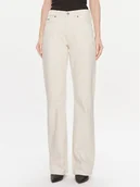 Spodnie damskie - Calvin Klein Jeansy Mid Rise Relax Bootcut Ecru K20K206308 Biały Slim Fit - miniaturka - grafika 1
