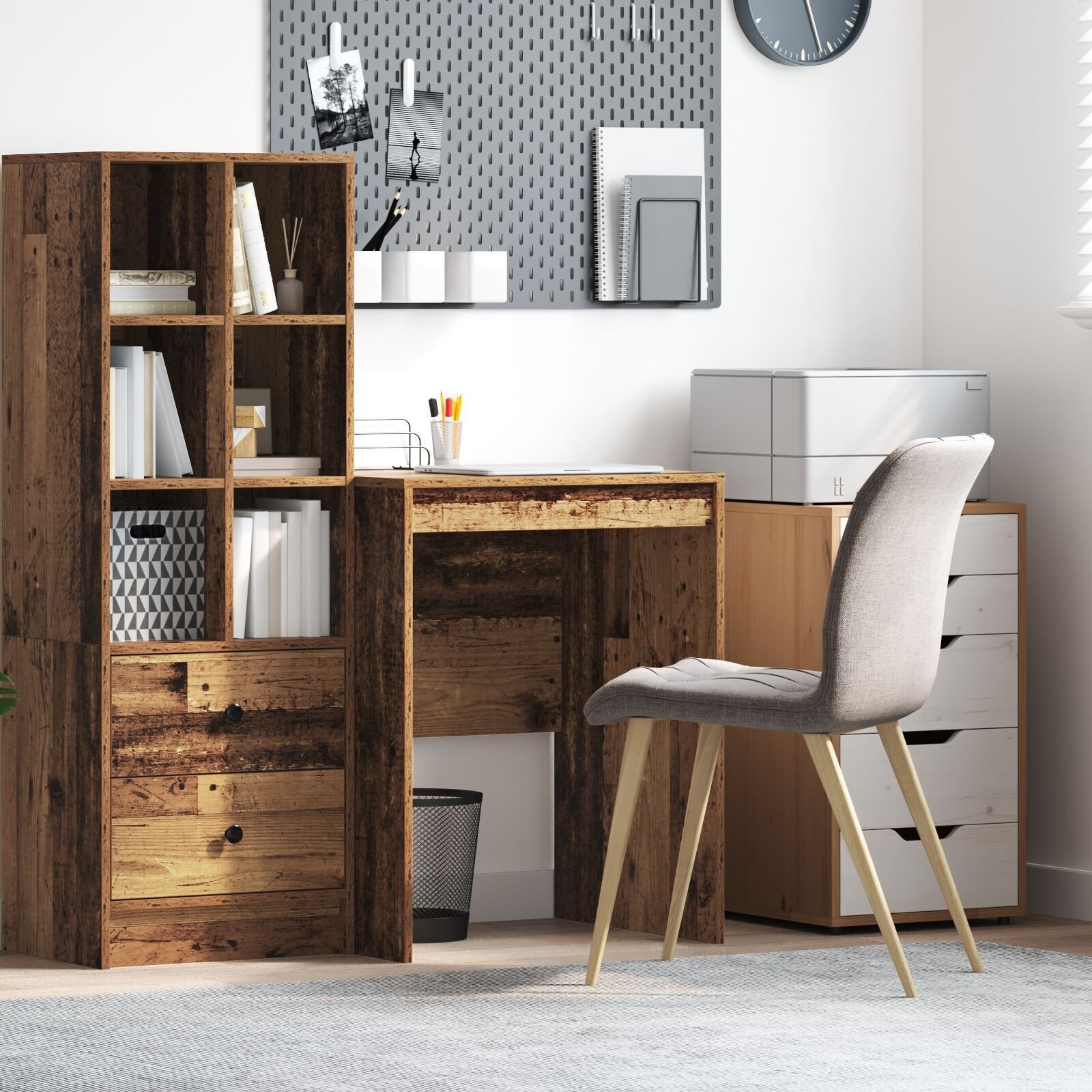 vidaXL Rustykalne biurko do pisania Stare drewno Drewno inżynieryjne