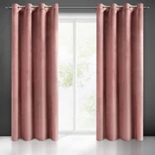 Zasłony - Zasłona MELANIE 140 x 250 cm przelotki ciemnoróżowy - miniaturka - grafika 1
