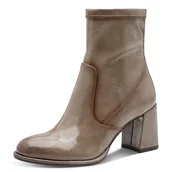 Botki damskie - Tamaris Damskie sztyblety Boot Heel 1-25357-41, szarobrązowe (taupe Patent), 38 EU, Taupe Patent, 38 EU - miniaturka - grafika 1