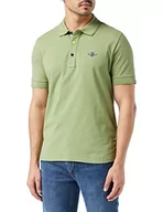 Koszulki męskie - Replay Męska koszulka polo, 940 Khaki, XS - miniaturka - grafika 1