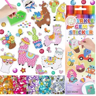 Nobo Kids, Naklejki Haft Diamentowy Mozaika Wyklejanka Lama - Zabawki kreatywne - miniaturka - grafika 1