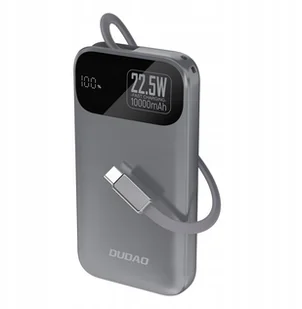 Powerbank Dudao K31 10000 mAh 22,5W PD z wbudowanym kablem szary - Powerbanki - miniaturka - grafika 1