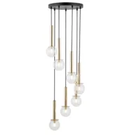 Lampy sufitowe - Wisząca lampa Daisy 40760 Sigma dekoracyjna bańki transparentna złota - miniaturka - grafika 1