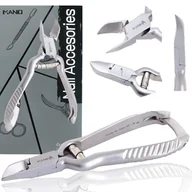 Akcesoria do paznokci - Cążki cęgi do grubych wrastających paznokci skórek obcinaczki nożyczki manicure gabinet SPA srebrne - miniaturka - grafika 1