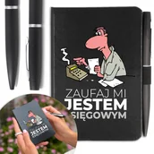 Notesy i bloczki - NOTES A6 + DŁUGOPIS Prezent dla KSIĘGOWEGO IMIĘ - miniaturka - grafika 1