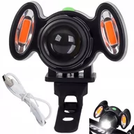 Lampki rowerowe - Bailong Lampka Rowerowa Przednia Led XM-L T6 2 Cob - miniaturka - grafika 1