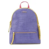 Plecaki - Plecak Nobo - NBAG-N3070-CM14 Fioletowy z Limonkowym - miniaturka - grafika 1