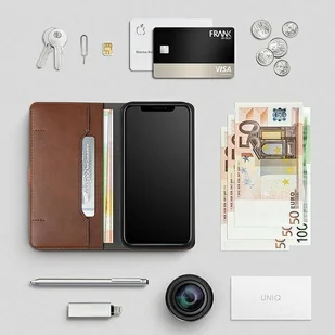 UNIQ etui book Journa iPhone 12 Pro Max 6,7" szary/dark grey - Etui i futerały do telefonów - miniaturka - grafika 6
