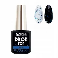 Utwardzacze do paznokci - NC Nails, Lakier hybrydowy Top Drop Blue, 6 ml - miniaturka - grafika 1