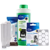 Akcesoria i części do ekspresów do kawy - Zestaw Krups - Filtr AL-TES46 2szt, Odkamieniacz Aqualogis Verde 500ml, Tabletki Czyszczące Aqualogis Cleaneo 10 szt. - miniaturka - grafika 1