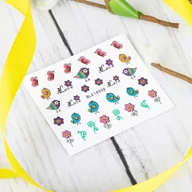 Ozdoby do paznokci - Allepaznokcie Naklejki do paznokci 3D samoprzylepne brokatowe wielkanocne BLE 1055D - miniaturka - grafika 1