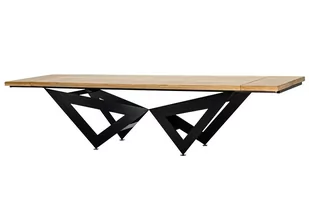 King Home Stół rozkładany AXEL 260-340 dębowy drewno naturalne metal AXEL_DAB.01 - Stoły - miniaturka - grafika 1