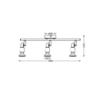OSRAM Reflektor sufitowy OSRAM, biały, 3-punktowa, metalowy, GU10-LED 927 ściemniany, możliwość ściemniania, biały / opal, metal - Lampy sufitowe - miniaturka - grafika 1